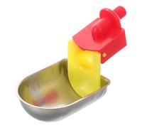 Kichvoe Abreuvoir Automatique Structure Stable pour Volailles en Acier Inoxydable Argenté et Mécanisme Antiretournement, pour Cailles et Canards en Boxes ou Poulaillers