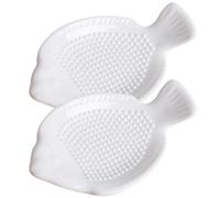 Kichvoe Accessoire Cuisine en Céramique 2pcs, Râpe Manuelle Poisson, Poignée Antidérapante Facile à Nettoyer pour Légumes et Pommes de Terre