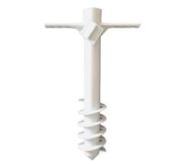 Kichvoe Ancrage à Cinq Broches en Plastique Blanc Parasol de Plage | Installation Facile, pour Plage et Jardin, Base Sable pour Ombrelle Solaire
