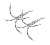 Kichvoe Ancre d'amarrage de Yacht à 4 Griffes en Acier Inoxydable, Lot de 2, Robuste et compacte, pour Bateaux et activités de Plein air