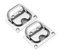 Kichvoe Anneau de Traction Inoxydable Grand Modèle avec 8 Vis, Poignée de Levage Affleurante pour Trappe de Bateau, Accessoire Nautique Multifonctionnel pour Pont et Casier de Bateau