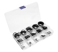 Kichvoe Anneaux de Retenue Circlips en Acier 65mn Noirs, Assortiment 315 Pièces Clips Métalliques de C, Bagues de Retenue Externes pour Usage Industriel et Mécanique