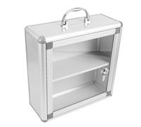 Kichvoe Armoire à Pharmacie Murale Double Compartiment, Rangement Sécurisé pour Remède en Établissement Public, Solution Fonctionnelle pour Gestion Médicale