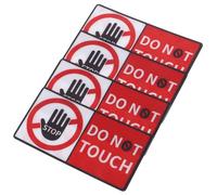 Kichvoe Autocollants de Signalisation « Ne Pas Toucher » Lot de 4, Étiquettes Adhésives Solide pour Murs, Vitres et Équipements Industriels