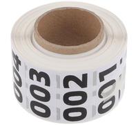 Kichvoe Autocollants Numérotés 0-999 Auto-adhésifs 40x30mm, Rouleau de 800 Étiquettes Numériques pour Organisation D’entrepôt, Classement Bureau et Scolaire, Gommettes Chiffres Pratiques