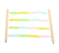 Kichvoe Balançoire Suspendue pour Cage en Bois Lisse et Abs, d'escalade pour Planeurs de Sucre et Petits Rongeurs, Chaîne D’Escalade Confortable pour Hamster et Rat, Accessoire D’activité