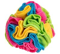 Kichvoe Balle Renifleur Interactive pour Chien en Polaire, Distributeur de Friandises Couleur Bonbon, Balle Odorante Anti-Ennui pour Chiots et Chiens, Jeu D'entraînement Olfactif Solide