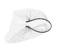 Kichvoe Bandeau Voile de Mariée en Maille Tulle Noir avec Strass Blancs, Accessoire Coiffure Élégant pour Goûters, Mariages et Banquets, Couvre-chef Léger et Confortable pour Occasions