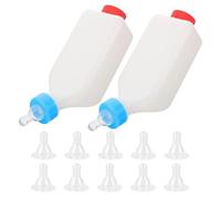 Kichvoe Biberon Suspendu en Abs Blanc pour Agneau et Chiot 800ml Grosse Capacité Réutilisable Design Robuste et Gain de Place pour Élevage et Étable