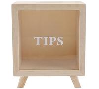 Kichvoe Bois Portable avec Fenêtre Transparente Boîte À Épargne Créative pour Garçon Fille Et Décoration Idéale comme Pot À Pourboire