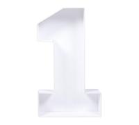 Kichvoe Boîte à Ballons Chiffre 1 Décorative pour Anniversaire, Cadre Numérique pour Fête Prénatale et Shower, Décorations Colorées pour Première Année, Accessoires Fête Garçon et Filles