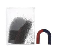 Kichvoe Boîte à Poudre de Fer Magnétique 4 Cm, Instrument Scientifique pour Expérience de Champ Magnétique, Dispositif Pédagogique de Physique avec Copeaux de Fer pour Démonstration