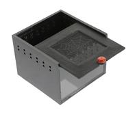 Kichvoe Boîte de Nourrissage pour Reptiles Ventilée avec Panneau Acrylique Transparent Terrarium pour Araignées Sauteuses et Amphibiens Cage Délevage Respirante et Sécurisée Design Noir