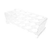 Kichvoe Boîte de Rangement pour Œufs en Acrylique Transparent Deux Couches et Base Antidérapante, Optimise L'espace du Réfrigérateur pour Stocker Jusqu'à 20 Œufs
