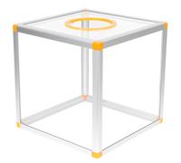 Kichvoe Boîte de Tombola Transparente 25x25x25 Cm en Acrylique Rigide Rouge, Urne pour Tirage au Sort et Loterie, Fournitures pour Fêtes, Mariages et Événements Professionnels