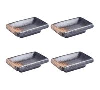 Kichvoe Bols à Sauce pour Assaisonnement des Plats Lot de 4 en Céramique Couleur Café Maison et L'école, Familles Garçon et Filles
