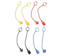 Kichvoe Bouchons de Raccord Rapide Hydrauliques Iso7241a 8 Pièces en Plastique Multicolore Anti-poussière pour Protection de Coupleurs Hydrauliques Industriels