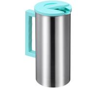 Kichvoe Bouteille D'eau Froide en Acier Inoxydable Grosse Capacité 2,5 L Vert Nordique Échelle Graduée, pour Jus et Boissons Froides, Usage Pique-niques et Repas en Famille