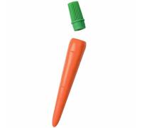 Kichvoe Brosse à Badigeonner en Silicone Orange Résistant Haute Température, Pinceau Pâtissier Facile à Tenir pour Barbecue et Cuisson de Steak