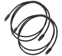 Kichvoe Câble Audio Optique Numérique 2pcs Noir 1m en Pvc et Pmmc Haute Résistance Transmission Fluide pour Enceintes et Enregistreurs Vidéo