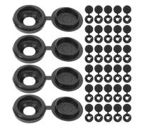 Kichvoe Cache-vis Articulés Noirs en Plastique pour Vis M4, 200 Pièces, Capuchons Pliants Décoratifs pour Meubles et Ameublement, Bouchons à Vis Réutilisables pour Protection et Finition