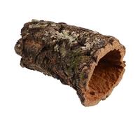 Kichvoe Cachette pour Reptiles de Tronc D’Arbre, Petite Taille, Décoration de Terrarium Naturelle, Cachette du Gecko et Abri Sécurisé pour Lézards et Petits Serpents, Plateforme