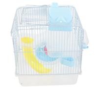 Kichvoe Cage à Hamster Château à Double Étage, Maison pour Petits Animaux, Plastique et Wire, Style Château Unique, Confortable, Sûre à Manger