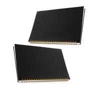 Kichvoe Carnet de Comptabilité 2 Pièces Couverture Rigide en Pp, Pages Lignées pour Gestion D'inventaire, pour Bureaux et Entrepôts, Format Pratique Noir