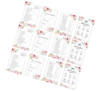 Kichvoe Cartes de Jeu de Mariage Design Élégant en Papier 48 Pièces Faciles à Écrire, pour Briser la Glace Lors de Fêtes de Fiançailles et Mariages