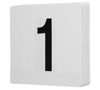 Kichvoe Cartes de Numéro de Table Mariage 1-50 en Pvc 95x100 Mm, Fond Blanc Chiffres Noirs, Panneaux Numérotation Tables Banquet pour Restaurants Cafés Clubs Réception