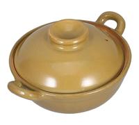 Kichvoe Casserole en Argile de Poterie 500ml à Poignée Simple, Cocotte Traditionnelle pour Cuisson Mijotée, Ustensile la Cuisine Solide pour Maison et Restaurants