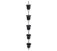 Kichvoe Chaîne de Pluie Lotus Résistante la Corrosion en Alliage D'aluminium Assemblage Facile Style Japonais Unique pour Gouttière Jardin
