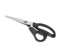 Kichvoe Ciseaux à Broder Noirs en Métal Poignée Ergonomique, Ciseaux à Tissu Dentelés pour Couture Précise et Travaux de Bricolage Délicats