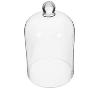 Kichvoe Cloche en Verre Transparente Couvercle, Dôme de Protection pour Fleurs Préservées, Décoration D’intérieur Élégante pour Vitrine et Bureau, Accessoire Décoratif Polyvalent