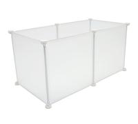 Kichvoe Clôture pour Hamsters et Lapins 6 Pièces 35x35 Cm en Résine Blanche Mate, Enclos Modulable pour Petits Animaux, Parc D’Exercice Intérieur pour Hérissons et Petits Rongeurs