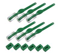 Kichvoe Couteaux à Lame Courbée 6 Pièces Inox Vert Coupe- pour Pâtisserie et Découpe de Pâte à Maison
