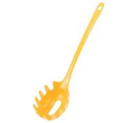 Kichvoe Cuillère à Pâtes Passoire Jaune Trous, Louche à Spaghetti 25 Cm en Plastique Résistant, Ustensile Cuisine pour Égoutter Pâtes et Œufs, Accessoire la Cuisine Polyvalent pour