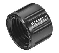 Kichvoe Écrou D'axe Traversant M15 X 1,5 en Alliage D'aluminium, Cache-écrou Arrière pour Roue de Vélo, Accessoire Vélo Compatible Moyeu, Fixation Fiable pour Fourche et Essieu