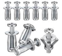 Kichvoe Écrous à Vis pour Portes Creuses 4X20 MM en Acier Galvanisé Lot de 10 Ancrages pour Paroi Creuse Usage Intérieur Extérieur