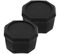 Kichvoe Embout de Protection Bouchon D'extrémité de Poignée 2 Pièces Plastique Noir Prise Confortable pour Manche de Raquette de Tennis Compatible Diverses Raquettes Lot pour Tennis