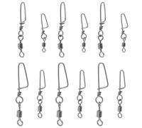 Kichvoe Émerillons de Pêche Agrafe Rapide 40 Pièces en Acier Inoxydable Pivot Robuste en Cuivre Connexion Rapide et Solide pour Pêche en Eau Douce et Traîne