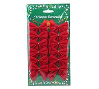 Kichvoe Ensemble 12 Pièces décorations d'arbre de Noël Noeuds de Ruban pour arcs Guirlande soi Sapin Noel Sapin Noel Gadgets Décorations d'halloween Noeud noël