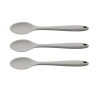 Kichvoe Ensemble de 3 Cuillères en Silicone Cuisine, Résistantes la Chaleur Poignée Confortable, Cuillères à Salade et Soupe Polyvalentes pour Usage Quotidien