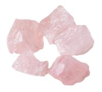 Kichvoe Ensemble de 5 Pierres Précieuses en Cristal Rose Naturel pour Décoration de Bureau et Maison, Ornement de Table Élégant et Présent de Festival