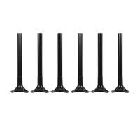 Kichvoe Ensemble De 6 Piquet de Sol Stable en Pvc Noir avec Base Triangulaire et Tube Rond pour Lampe Torche Effet Flamme, Support Polyvalent pour Décor Floral et Bordure de Pelouse