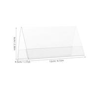 Kichvoe Étiquette de Nom de Table Transparentes en Pet 12X6Cm Lot de 10 Double Face pour Conférences et Événements Résistantes la Déformation