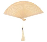 Kichvoe Éventail Pliable à Main : Éventail Pliable en Bambou de Style Vintage Chinois/Japonais - Petit Accessoire de rafraîchissement Portable en Bois pour Les bouffées de Chaleur, Le