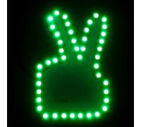 Kichvoe Feu de Geste LED Multifonction pour Voiture Usb, Lumière Interactive Main Reconnaissance Gestuelle, Lampe Arrière de Sécurité pour Voiture, Accessoire Auto