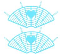 Kichvoe Filet de Protection Arrière pour Siège Garçon et Filles de Vélo Électrique, 2 Pièces, Plastique Léger, Bleu, Compatible 22-26 Pouces, Protection Les Rayons et Sécurité Pieds Vélo