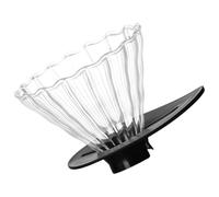 Kichvoe Filtre à Café Permanent Réutilisable Noir Grosse Taille en Plastique, Entonnoir Compact à Usage Quotidien pour Préparation Domestique, Accessoire Maison Pratique et